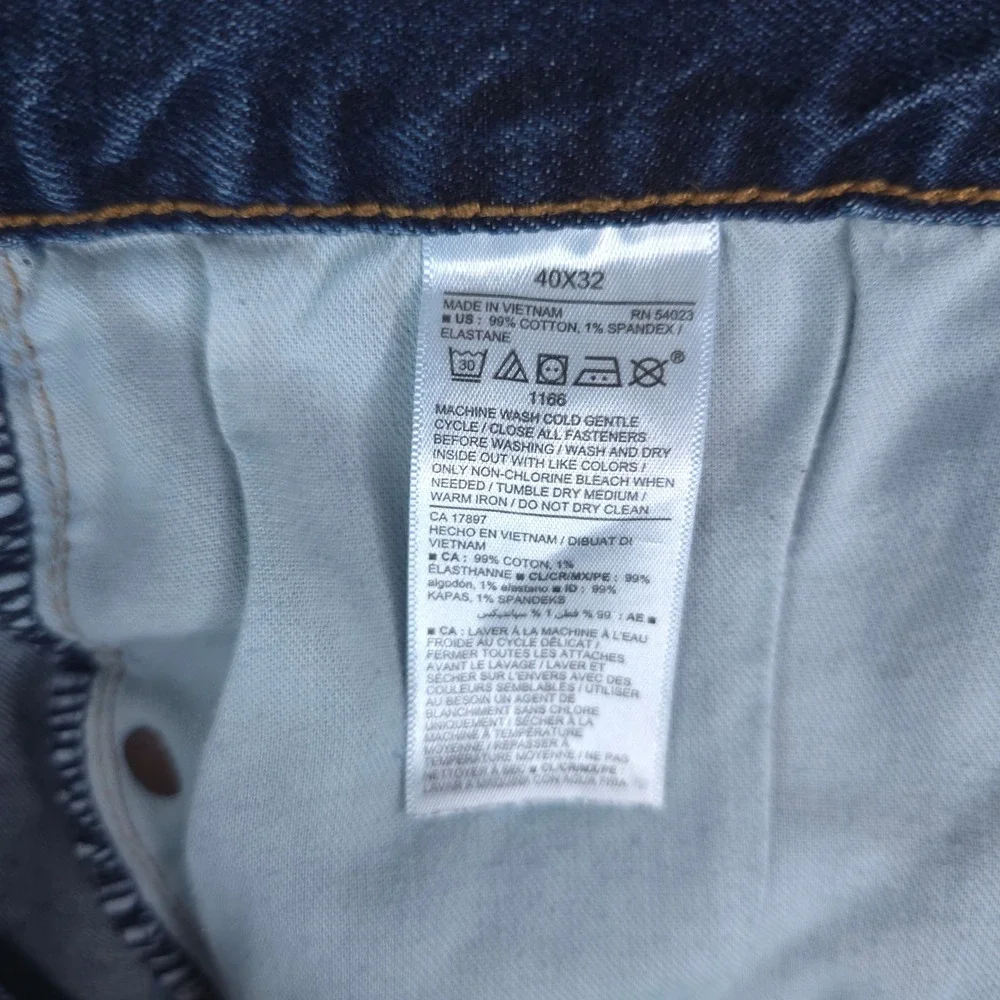 Old Navy Straight Leg Jeans Mens 40x32 Blue Built-In Flex Denim Minimalist